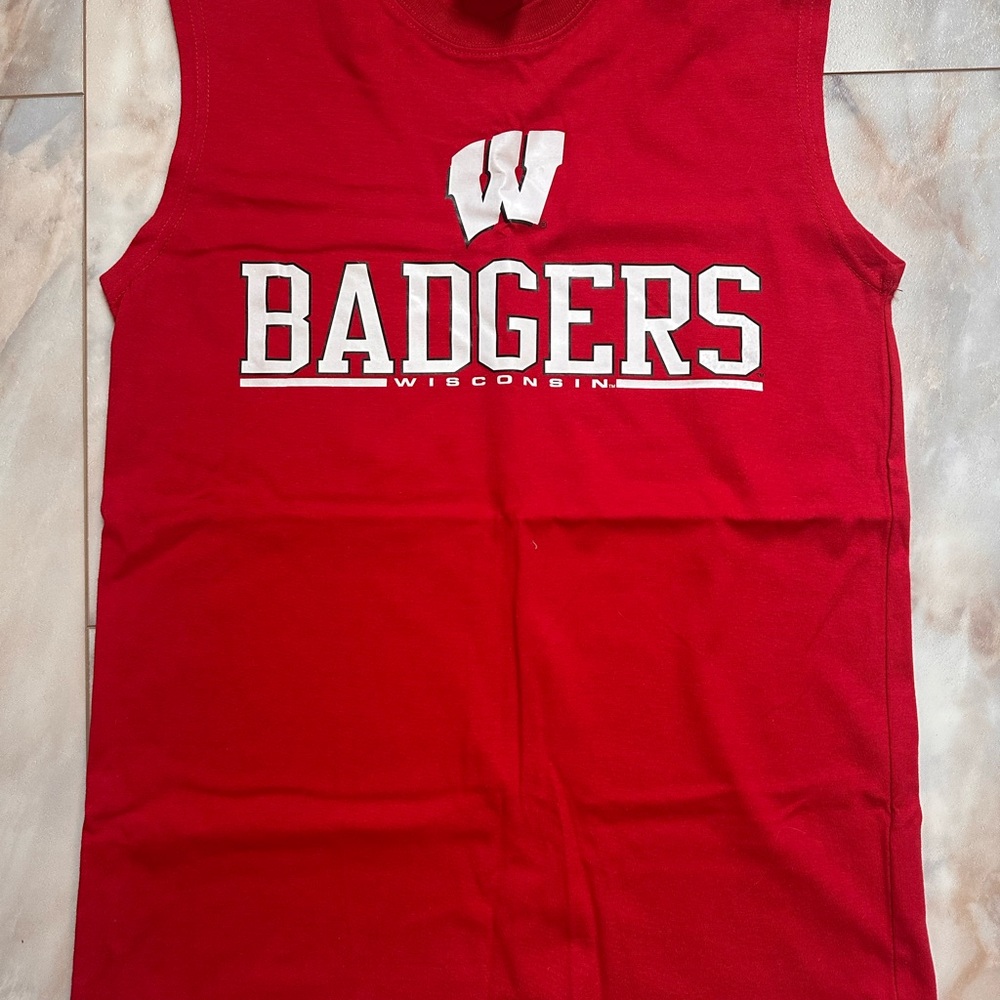 Wisconsin Badgers Red Sleeveless Tank Top